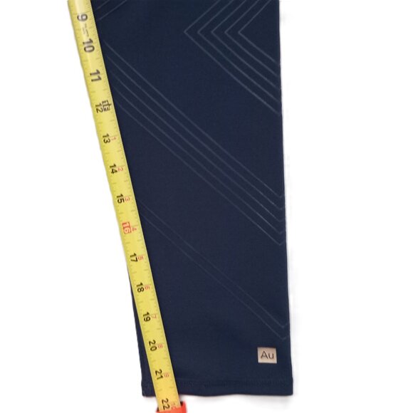 Aurum Amore Cropped Leggings Women's Navy Blue Designed in Canada Size Medium - Picture 3 of 6
